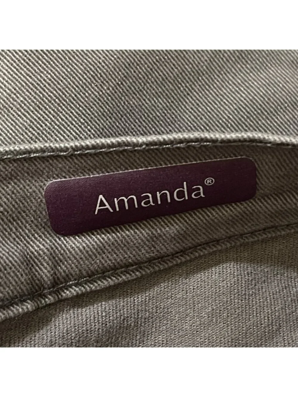 Gloria Vanderbilt Denim Jeans Dark Grey Size 18W Cotton Stretch Amanda